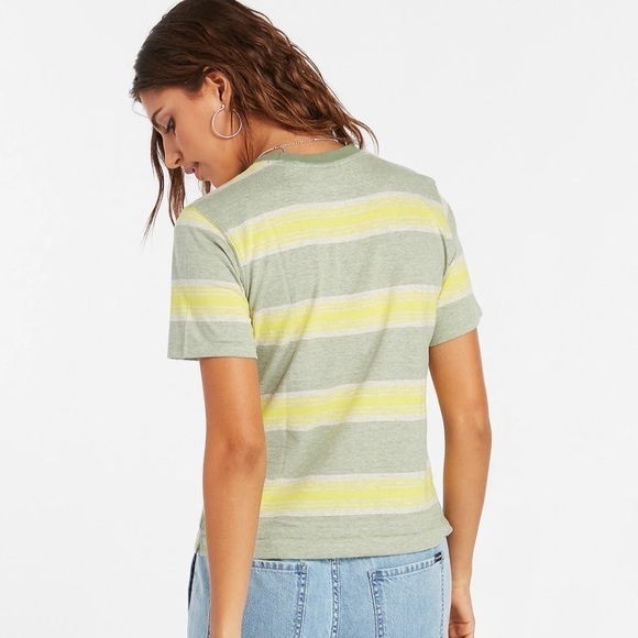 NWT Volcom Hyphen in Strypes Short Sleeve Striped Tee - Picture 3 of 8